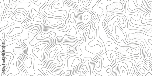 Topographic map background with geographic grid for hiking and mountain sport. luxury topographic wavy pattern and geographic grid map design. paper texture Imitation of a geographical map shades.