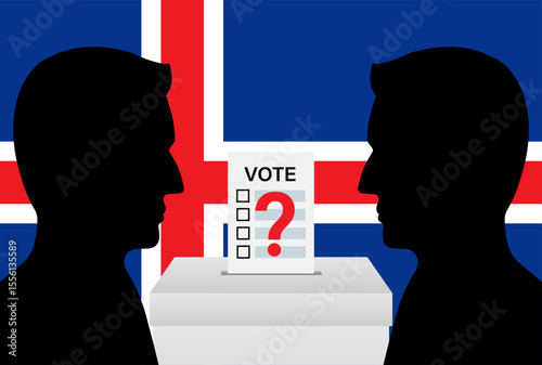 Election in Iceland. Election Concept. Vector Illustration.