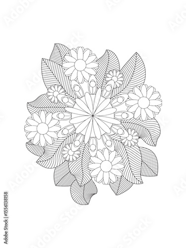Flowers Coloring Pages For Adultes