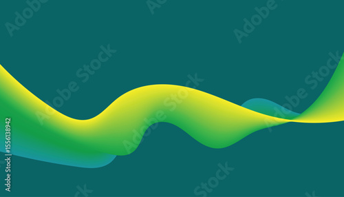 Abstract Intertwining Wave Flow with Gradient Ribbons