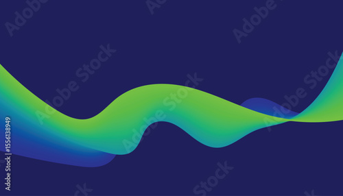 Abstract Intertwining Wave Flow with Gradient Ribbons