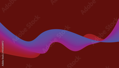 Abstract Intertwining Wave Flow with Gradient Ribbons