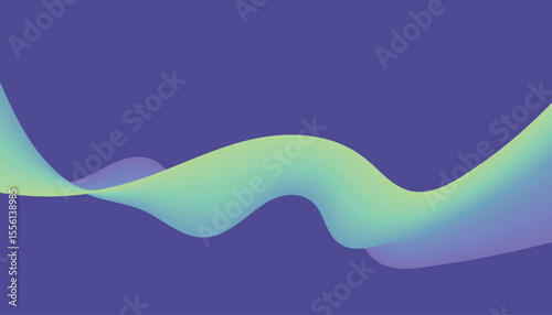 Abstract Intertwining Wave Flow with Gradient Ribbons