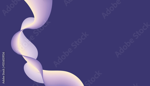 Abstract Intertwining Wave Flow with Gradient Ribbons