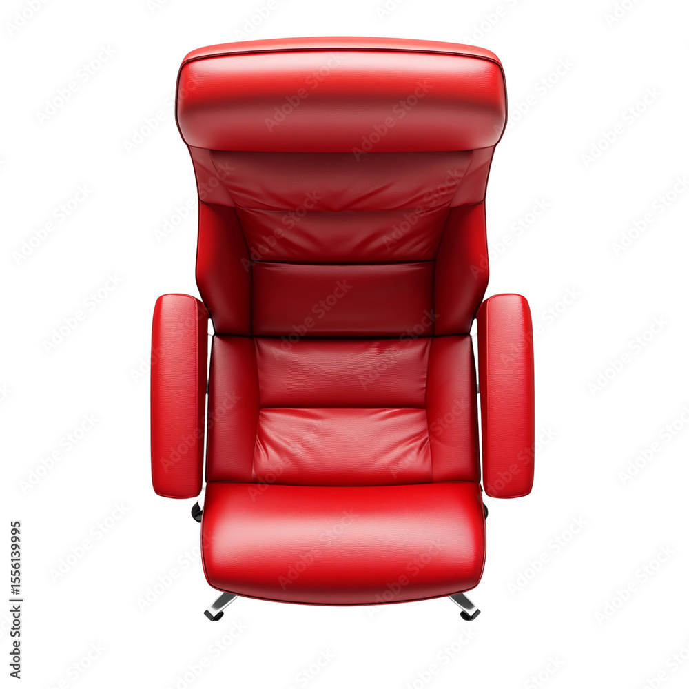 Fototapeta premium red armchair isolated on white