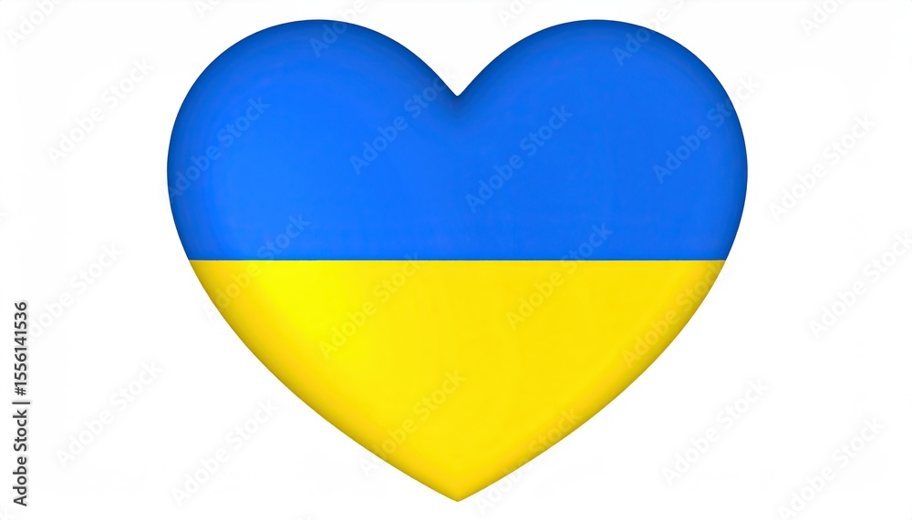 Ukraine Heart Flag with Support, Solidarity, and Love. Ukraine Heart Flag with Support, Solidarity, and Love.