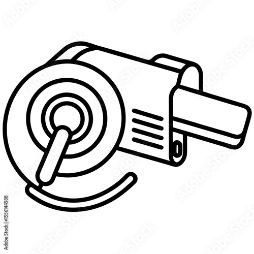 Angle Grinder line art vector