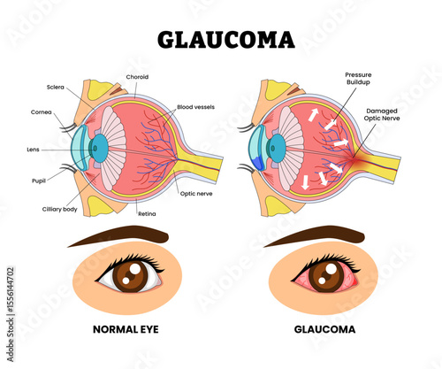 Macular Degeneration Eye Vision Problem, Eye Disease for Educational Medical Poster Design Healthcare Scheme, Eye Illness and Eyesight Problem,  Medical Retina Health, Labeled Wet, Dry and Normal.