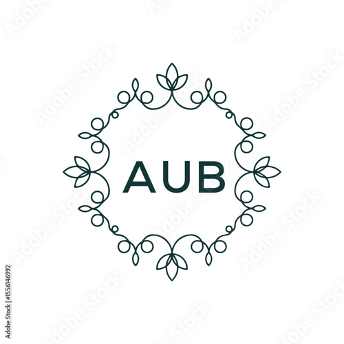AUB Letter Initial Logo Design Template Vector Illustration