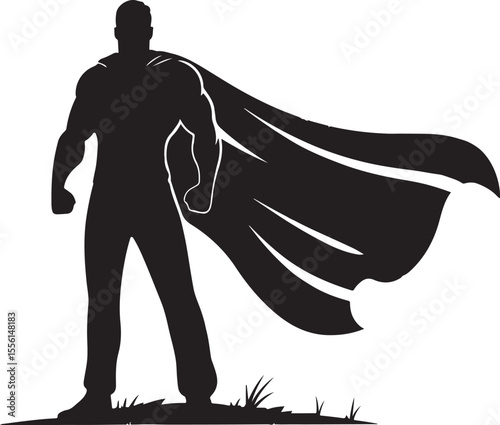 silhouette of a super hero 