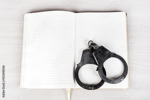 Book and Handcuffs