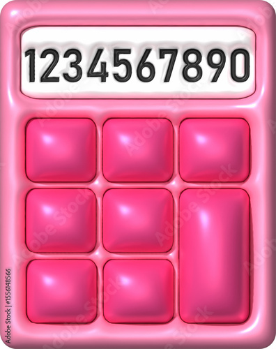 Playful Pink Retro Calculator: A Fun and Whimsical Design Element for Modern Applications