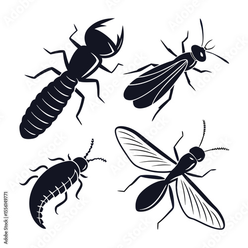 Silhouette insects