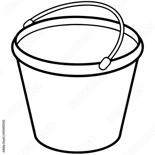 Bucket line art vector