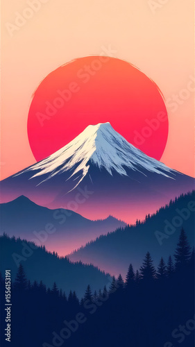  Stunning Mount Fuji Sunset Landscape with Vibrant Color