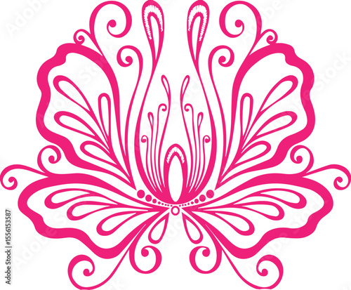 Beautiful flower art and mandala vector design