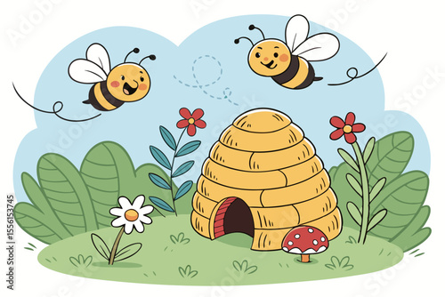 Happy Hive: Friendly Flying Bees Collection