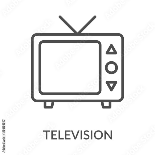 Television Icon Line Style. Design Vector Illustration