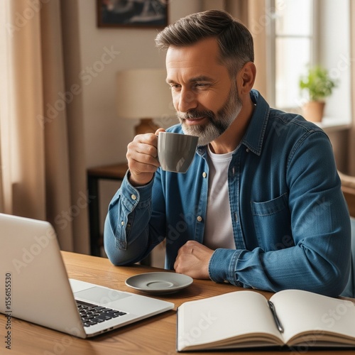 businessman working on laptop