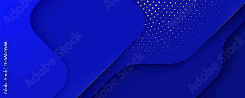 Abstract Blue Wave Background with Light Curves and Futuristic Design