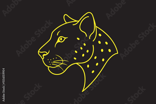 tiger head silhouette vector illustration tiger day