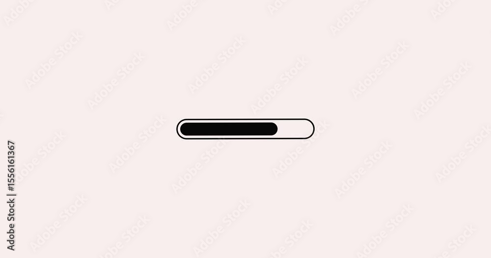 Black Loading Bar Animation – Minimal Progress Bar for UI or Tech ...