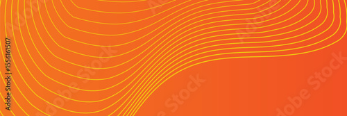 A dynamic and elegant orange abstract background with thin flowing lines, creating a sense of fluidity and motion