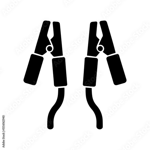 Jumper cables icon representing battery starting – solid