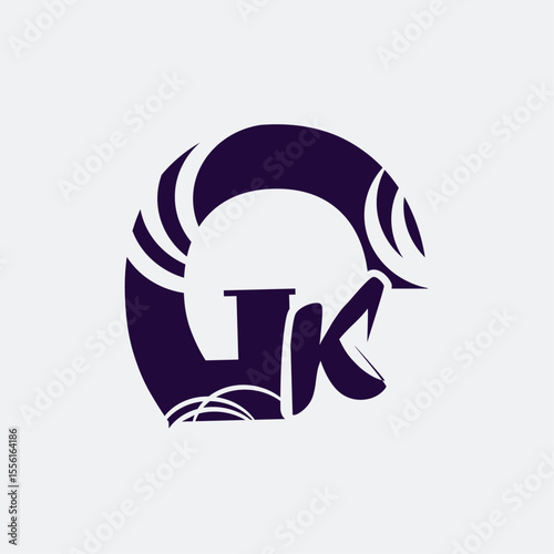 GK Letter Logo Design | Modern Online Shop and E-commerce Symbol