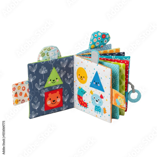 Explore the world of shapes and animals with this soft baby book perfect for sensory development