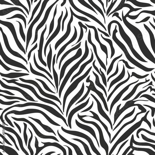 Seamless black and white zebra stripe pattern background zebra stripes animal print