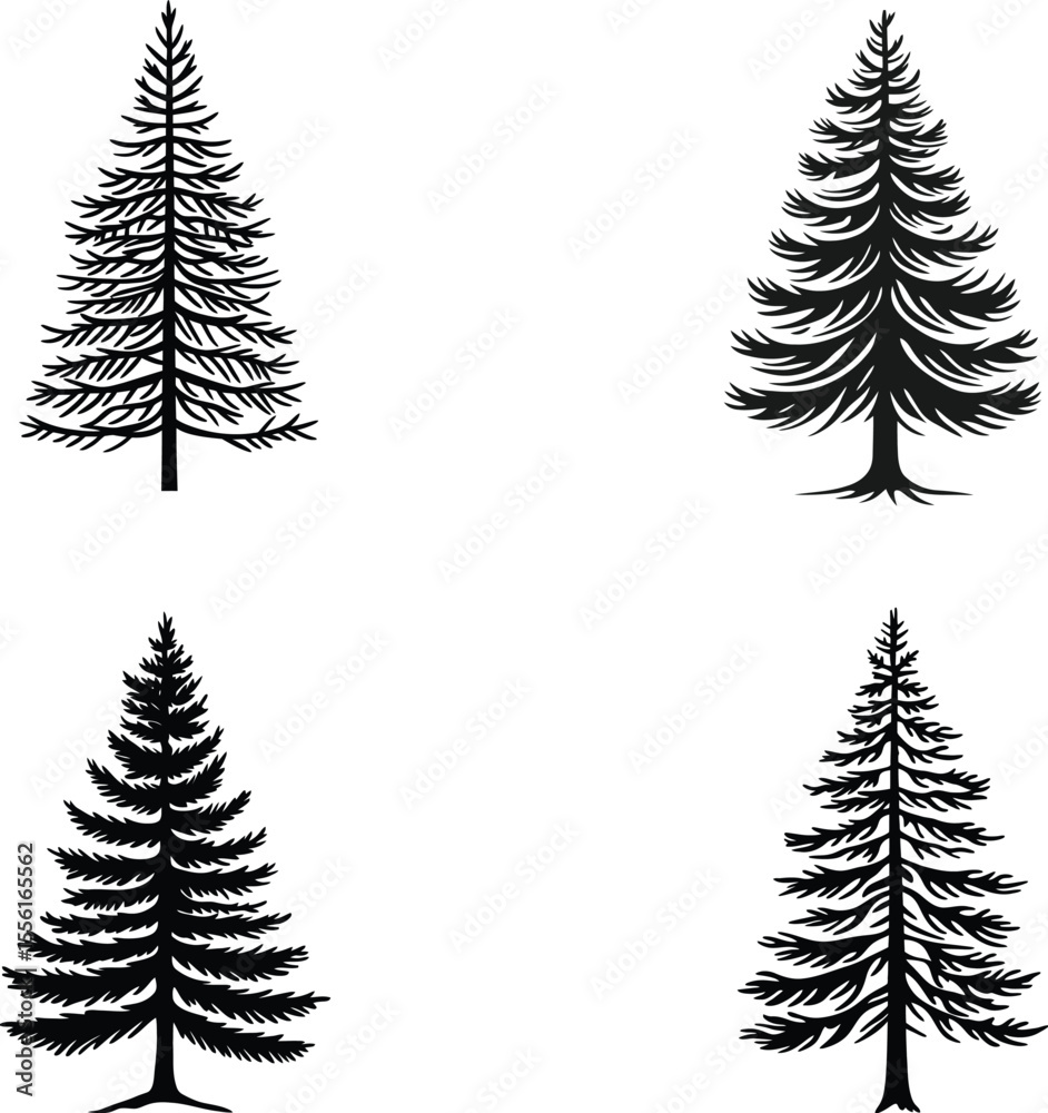 Fototapeta premium set of trees