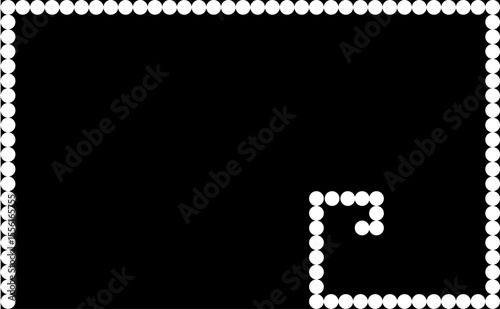 sequence spiral in white circles