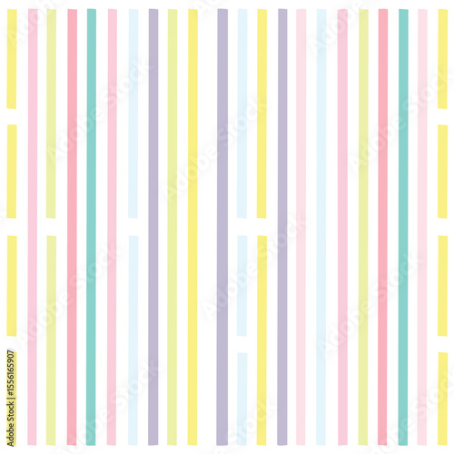Pastel vertical stripes pattern with irregular gaps and soft colors vector