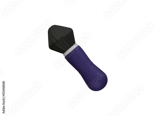 shaving brush icon 3d illustration render