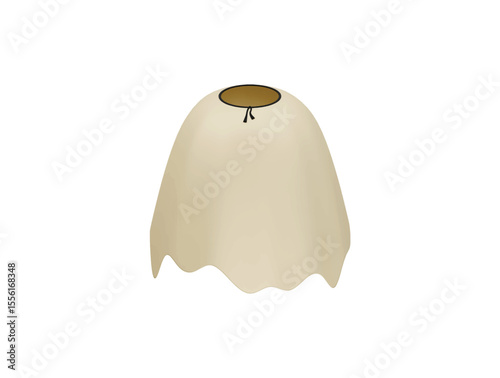barber cape icon 3d illustration render