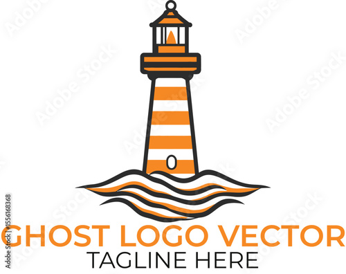 lighthouse on the white background