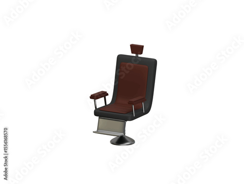 barber chair icon 3d illustration render