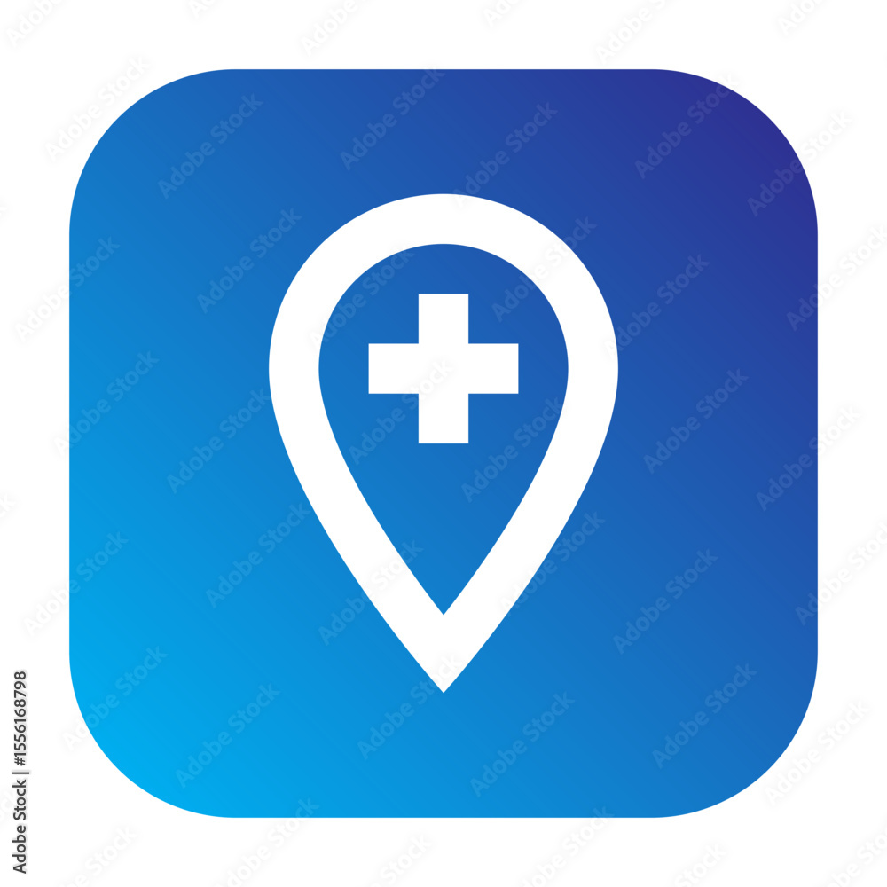 Obraz premium Line icon of add location symbol, used for maps or navigation tools.