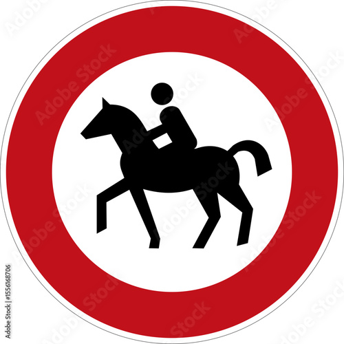 Verbot für Reiter - StVo DE, Vektor (SVG)
