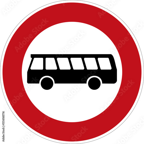 Verbot für Kraftomnibusse - StVo DE, Vektor (SVG)