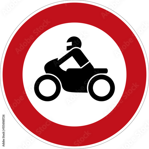 Verbot für Krafträder - StVo DE, Vektor (SVG)