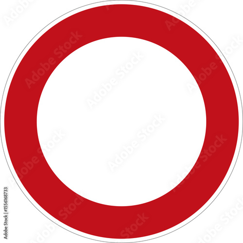 Verbot für Fahrzeuge aller Art- StVo DE, Vektor (SVG)