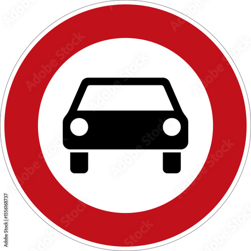 Verbot für Kraftwagen - StVo DE, Vektor (SVG)