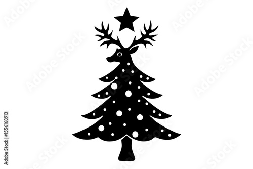 christmas tree vector illustration