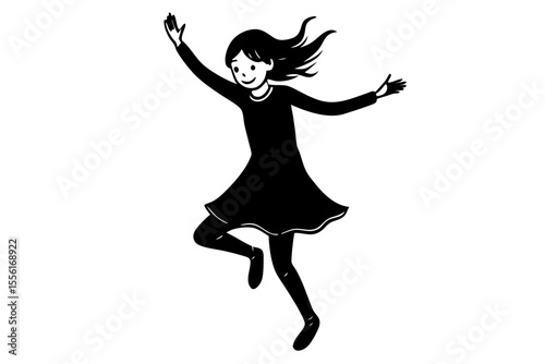 silhouette of a girl