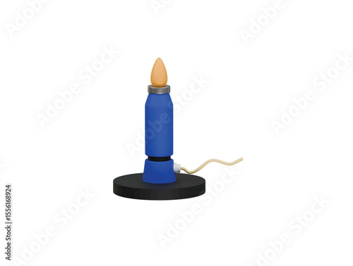 bunsen burner icon 3d illustration render