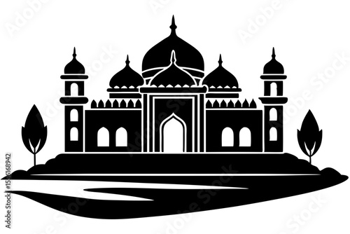 taj mahal vector illustration