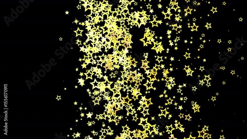  Golden Star Particles Transparent Transition