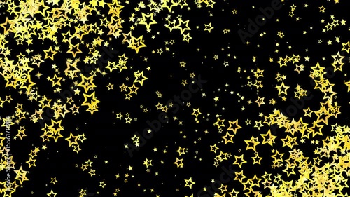  Golden Star Particles Transparent Transition 02